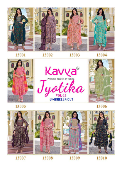 Jyotika Vol 13 Kavya Capsule Readymade Pant Style Suits Wholesaler Gujarat