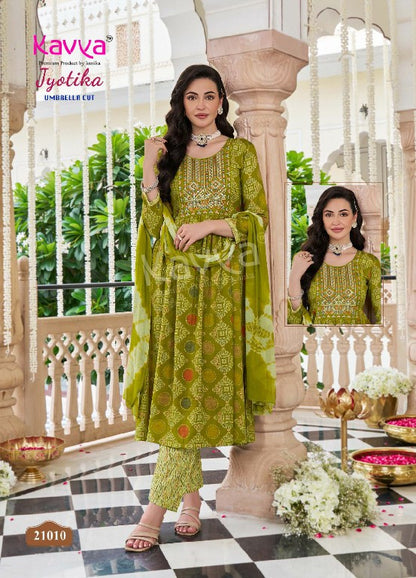 Jyotika Vol 21 Kavya Rayon Readymade Pant Style Suits Wholesaler