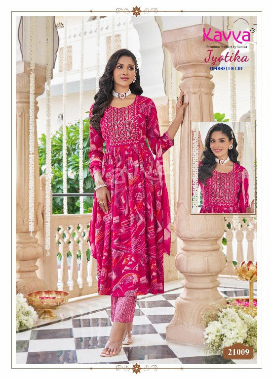 Jyotika Vol 21 Kavya Rayon Readymade Pant Style Suits Wholesaler