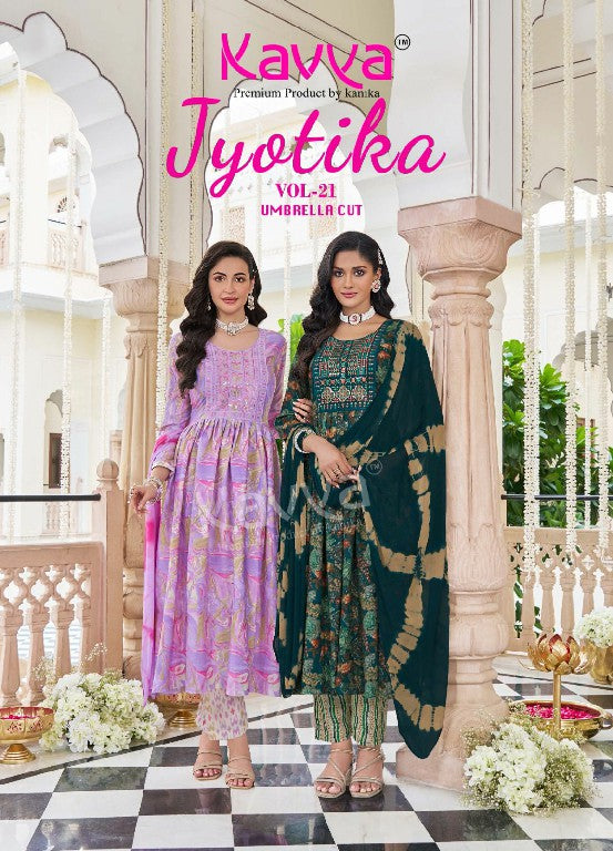 Jyotika Vol 21 Kavya Rayon Readymade Pant Style Suits Wholesaler