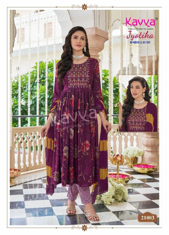 Jyotika Vol 21 Kavya Rayon Readymade Pant Style Suits Wholesaler