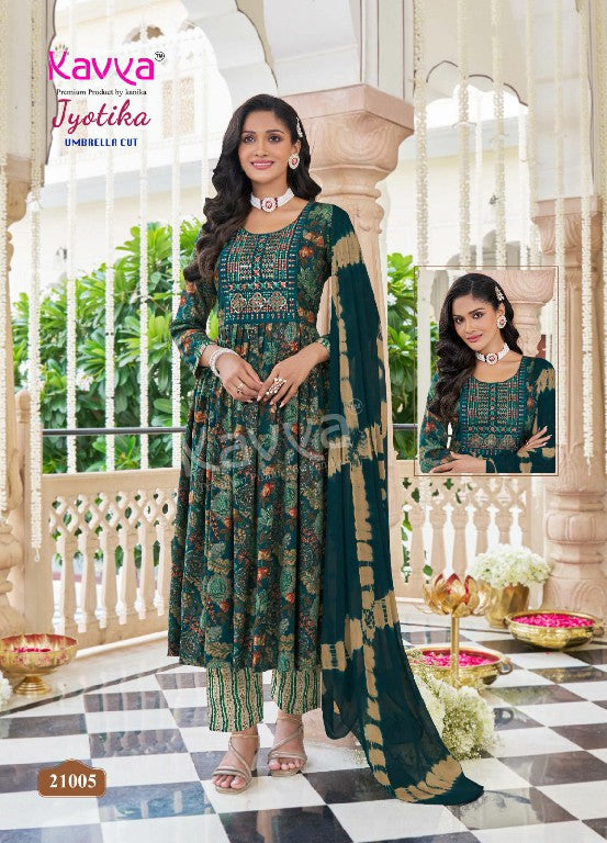 Jyotika Vol 21 Kavya Rayon Readymade Pant Style Suits Wholesaler