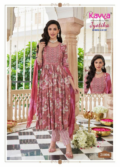 Jyotika Vol 21 Kavya Rayon Readymade Pant Style Suits Wholesaler