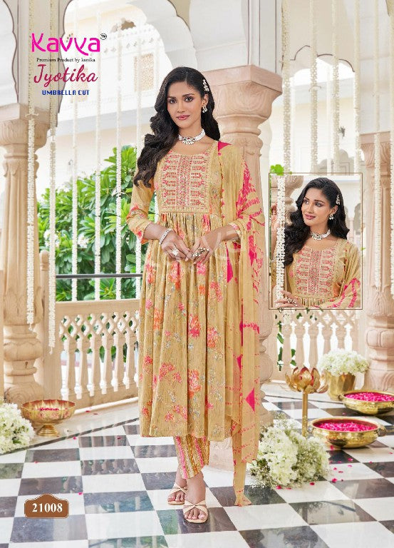 Jyotika Vol 21 Kavya Rayon Readymade Pant Style Suits Wholesaler