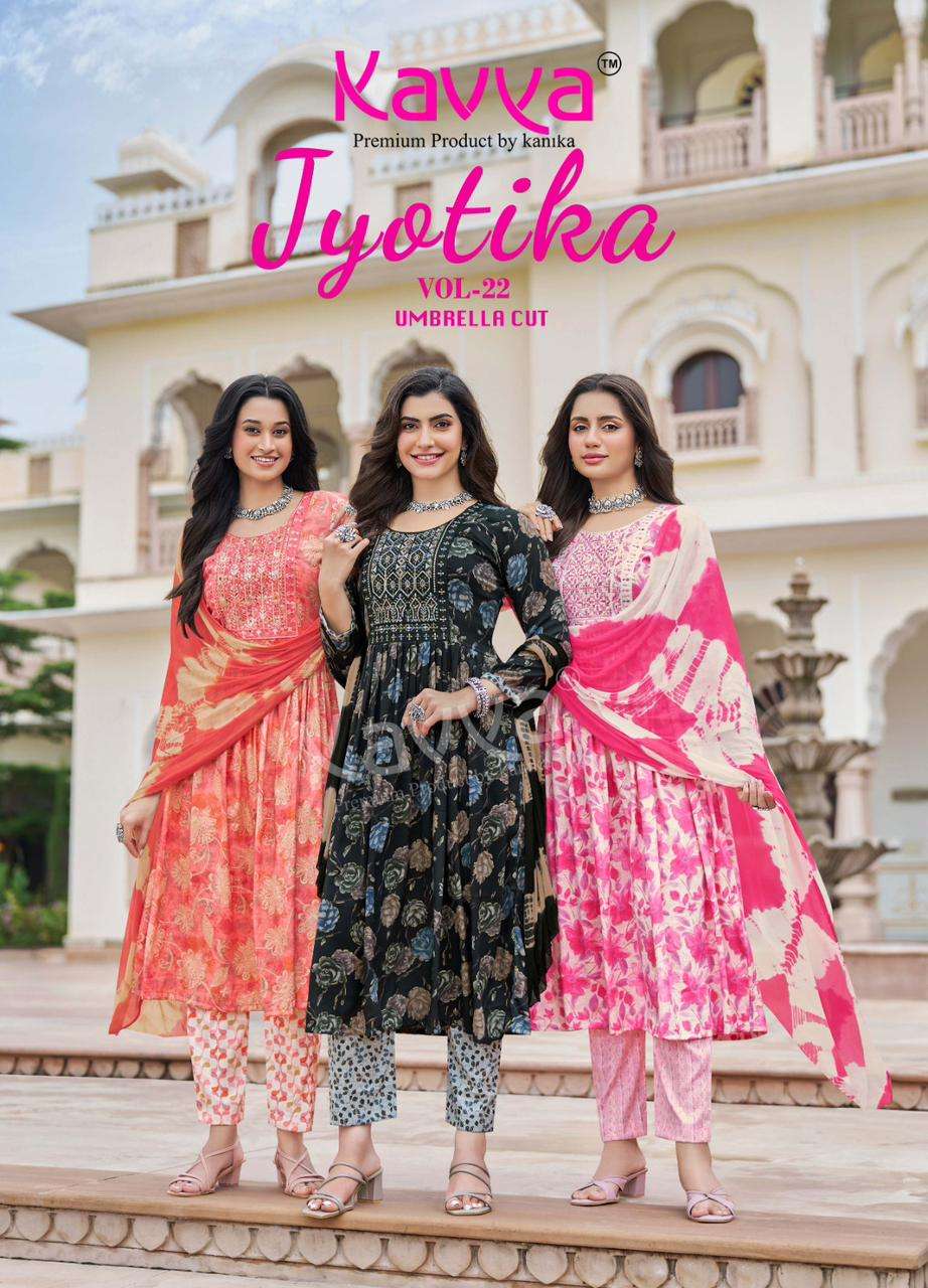Jyotika Vol 22 Kavya Capsule Readymade Pant Style Suits Wholesaler Gujarat