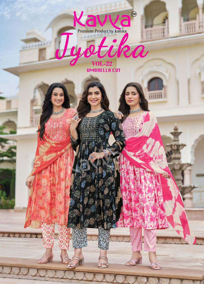 Jyotika Vol 22 Kavya Capsule Readymade Pant Style Suits Wholesaler Gujarat