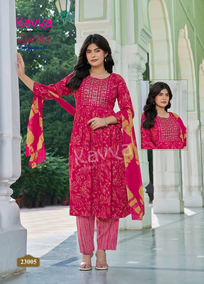 Jyotika Vol 23 Kavya Capsule Readymade Pant Style Suits Wholesaler Ahmedabad