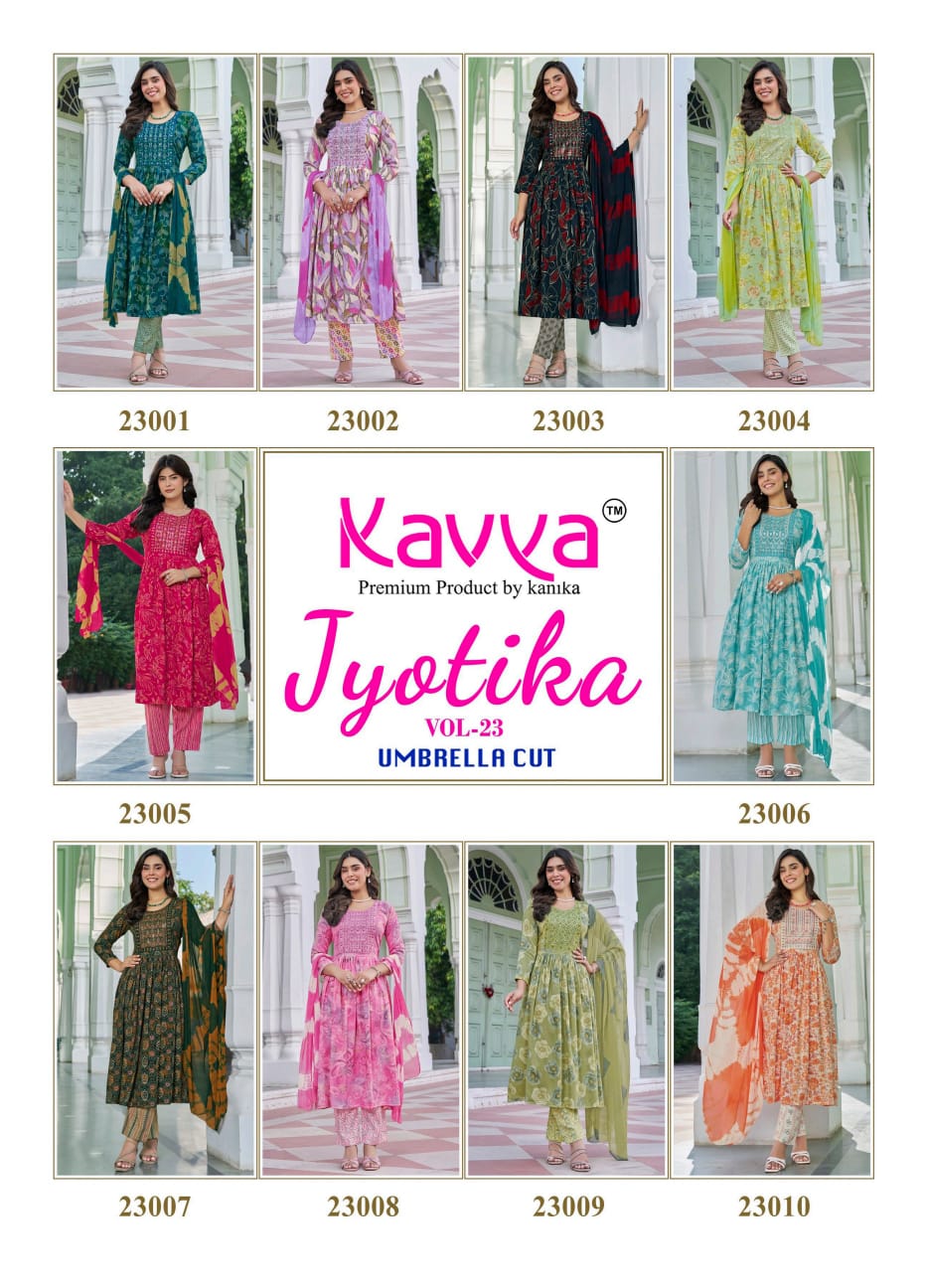Jyotika Vol 23 Kavya Capsule Readymade Pant Style Suits Wholesaler Ahmedabad