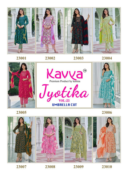 Jyotika Vol 23 Kavya Capsule Readymade Pant Style Suits Wholesaler Ahmedabad