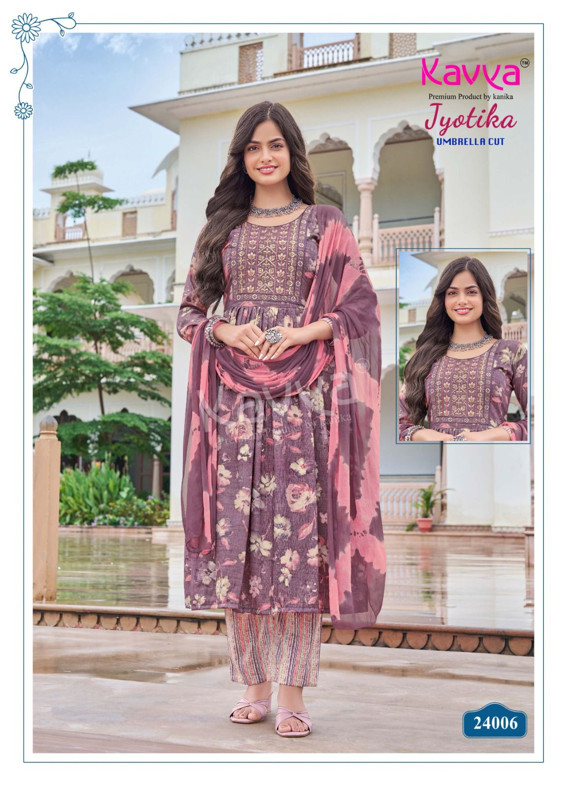 Jyotika Vol 24 Kavya Rayon Capsule Readymade Anarkali Suits Exporter India