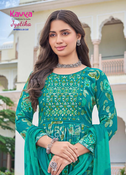 Jyotika Vol 24 Kavya Rayon Capsule Readymade Anarkali Suits Exporter India