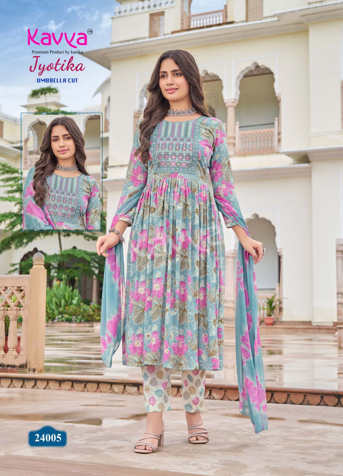 Jyotika Vol 24 Kavya Rayon Capsule Readymade Anarkali Suits Exporter India