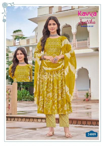 Jyotika Vol 24 Kavya Rayon Capsule Readymade Anarkali Suits Exporter India