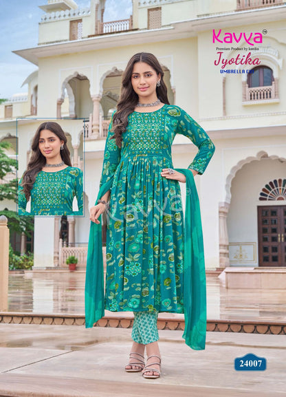 Jyotika Vol 24 Kavya Rayon Capsule Readymade Anarkali Suits Exporter India