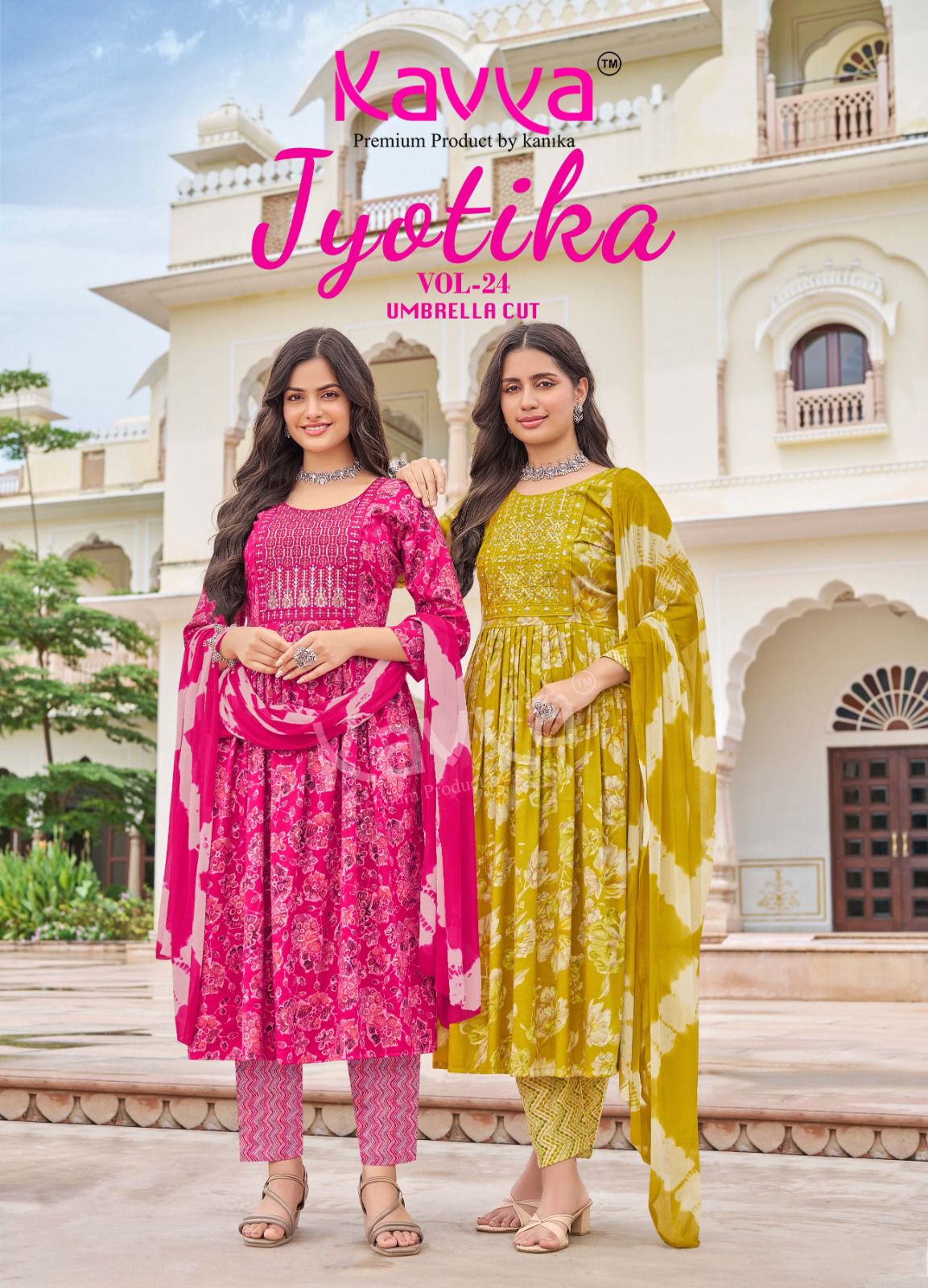 Jyotika Vol 24 Kavya Rayon Capsule Readymade Anarkali Suits Exporter India