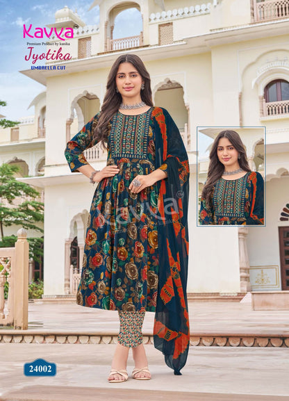 Jyotika Vol 24 Kavya Rayon Capsule Readymade Anarkali Suits Exporter India