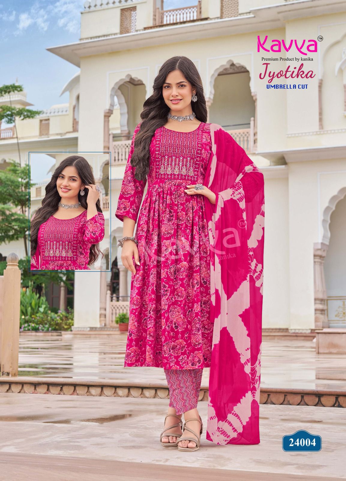 Jyotika Vol 24 Kavya Rayon Capsule Readymade Anarkali Suits Exporter India