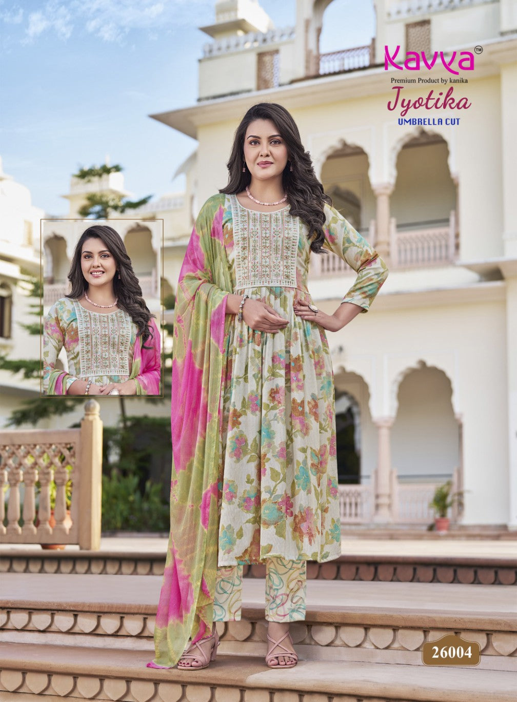 Jyotika Vol 26 Kavya Rayon Readymade Anarkali Suits Exporter Ahmedabad