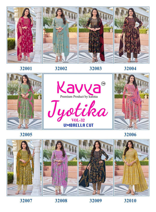 Jyotika Vol 32 Kavya Capsule Readymade Pant Style Suits Supplier Gujarat