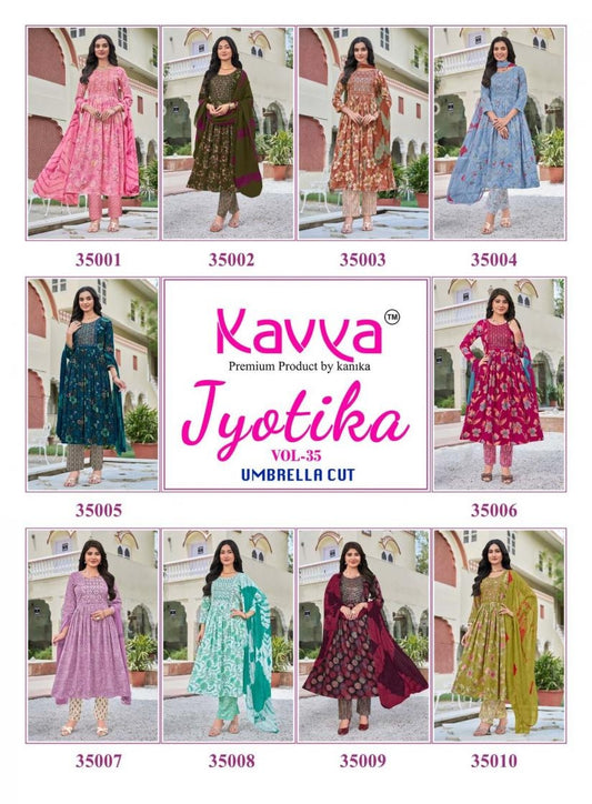 Jyotika Vol 35 Kavya Capsule Readymade Pant Style Suits Supplier Gujarat