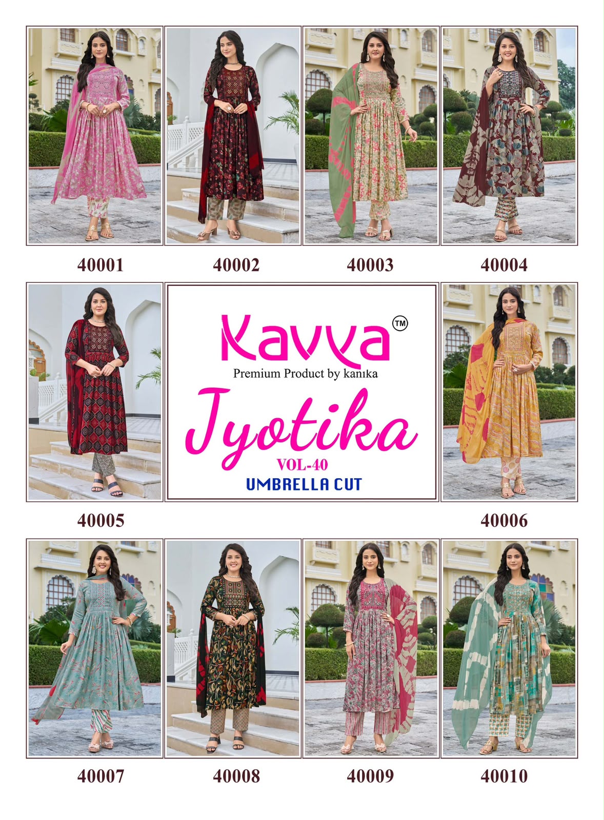 Jyotika Vol 40 Kavya Capsule Readymade Pant Style Suits Wholesale Rate