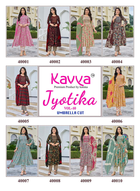Jyotika Vol 40 Kavya Capsule Readymade Pant Style Suits Wholesale Rate