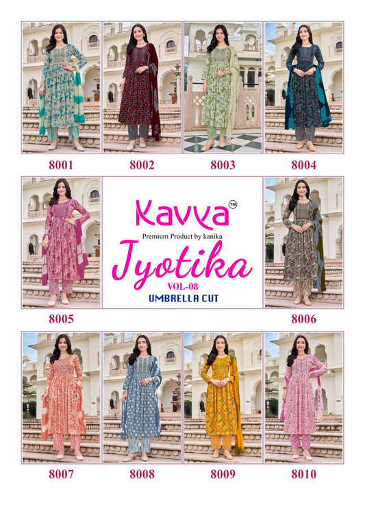 Jyotika Vol 8 Kavya Capsule Readymade Pant Style Suits Manufacturer India