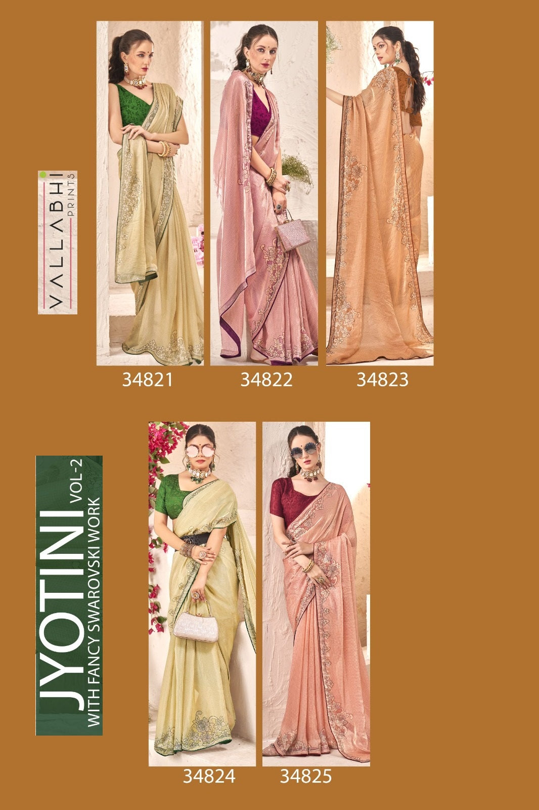 Jyotini Vol 2 Vallabhi Prints Brasso Sarees Exporter