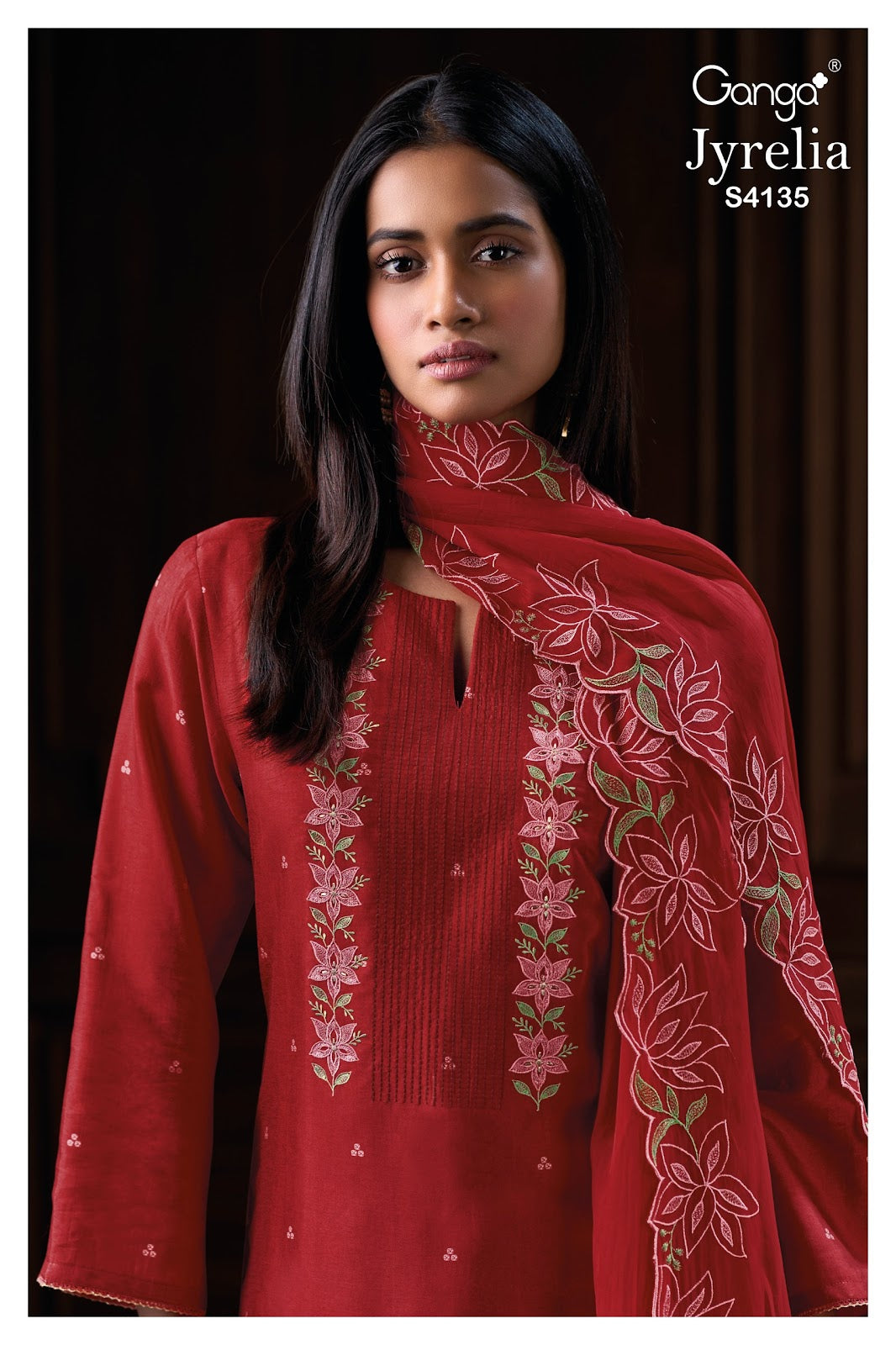 Jyrelia 4135 Ganga Pure Bemberg Plazzo Style Suits Wholesaler Ahmedabad