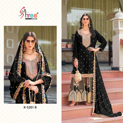 K-5201Abc Shree Fabs Chinnon Pakistani Salwar Suits Exporter India