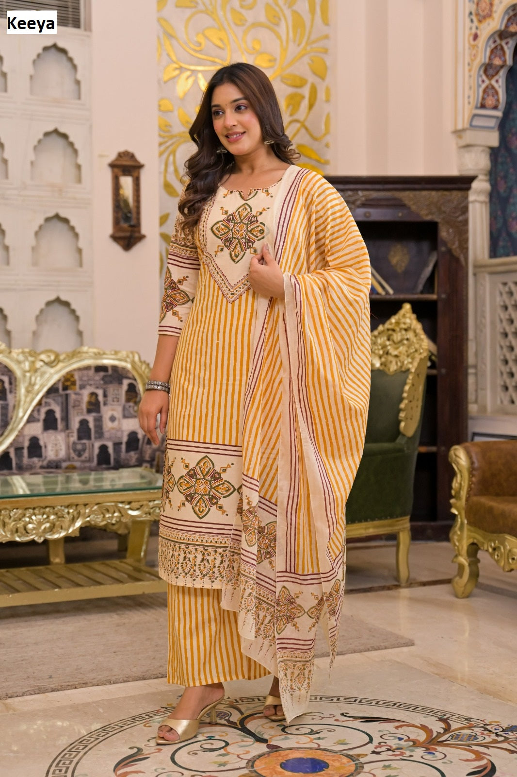 K3619 Keeya Readymade Cotton Pant Suits Wholesaler Ahmedabad