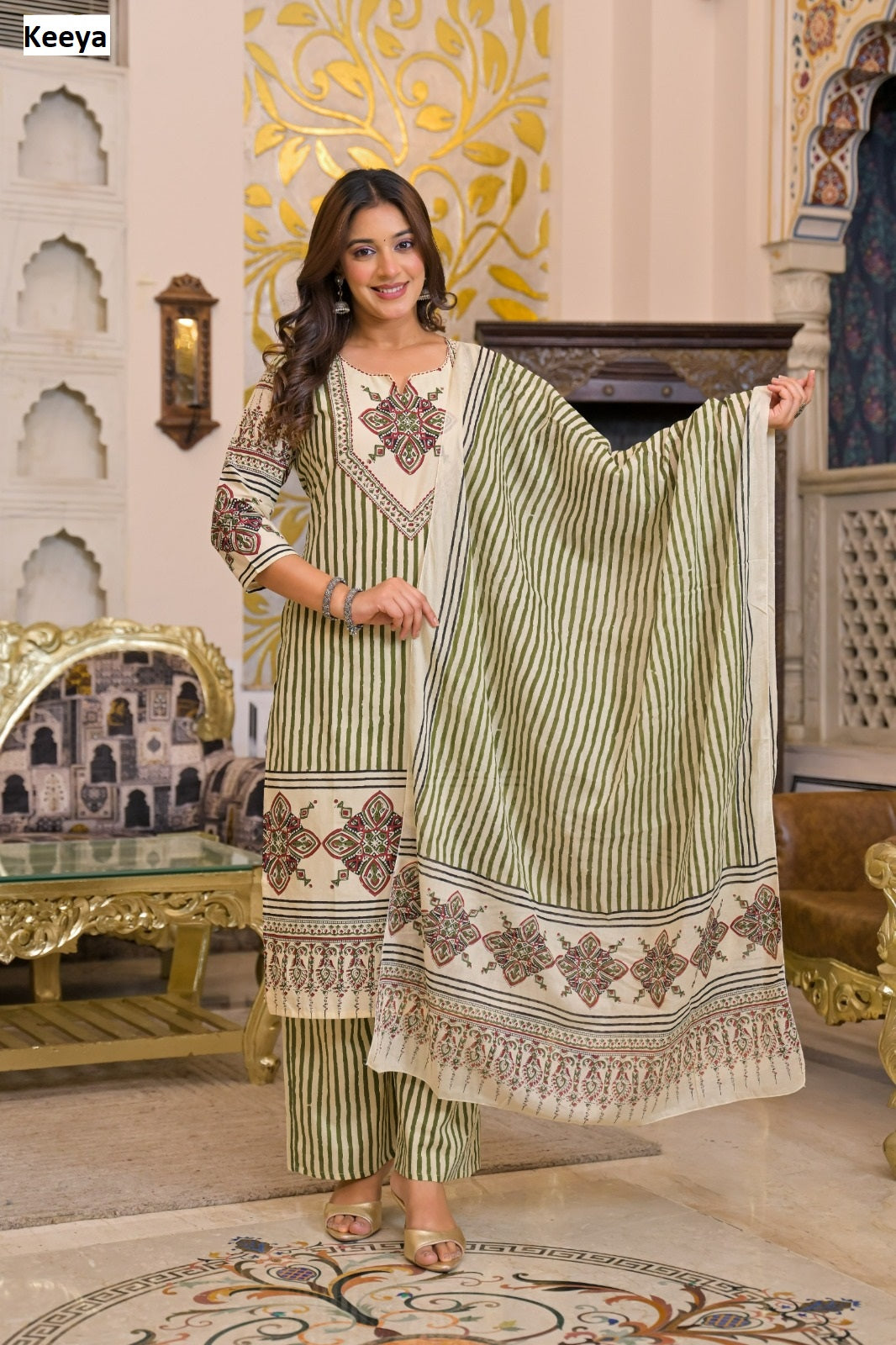 K3619 Keeya Readymade Cotton Pant Suits Wholesaler Ahmedabad