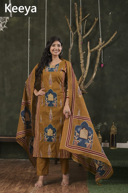 K3661 Keeya Readymade Cotton Pant Suits Wholesaler