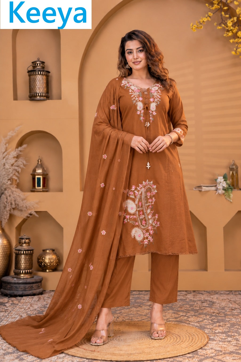 K3667 Cotton Keeya Readymade Anarkali Suits Manufacturer