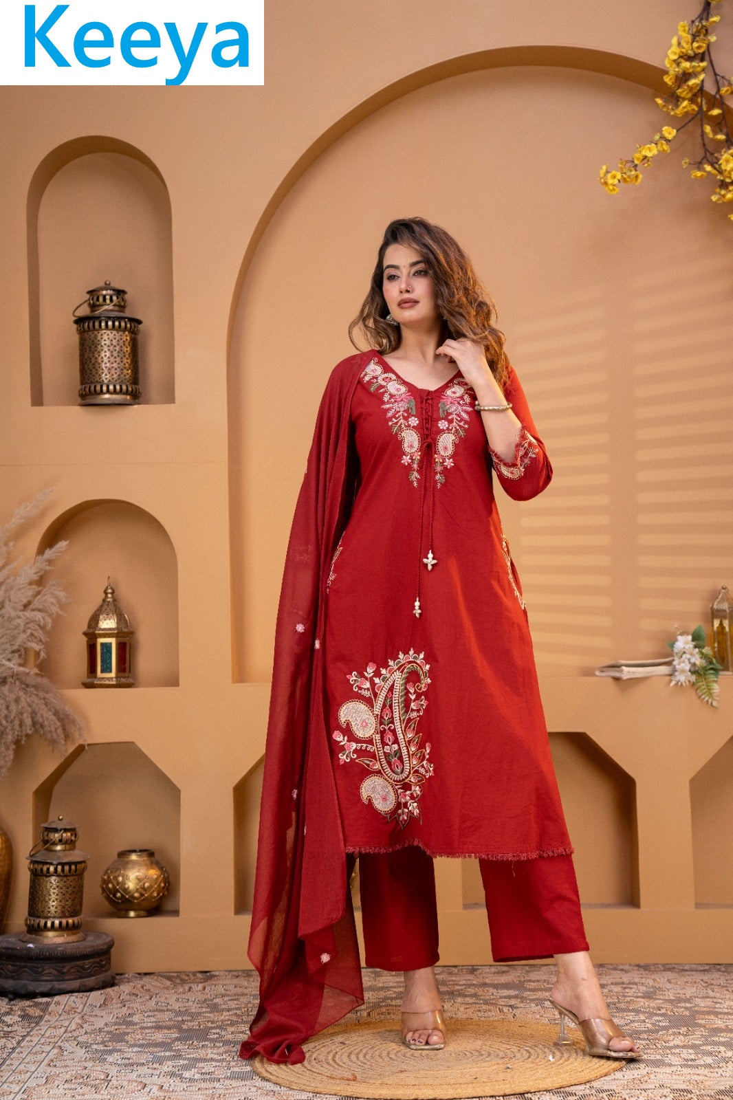 K3667 Cotton Keeya Readymade Anarkali Suits Manufacturer