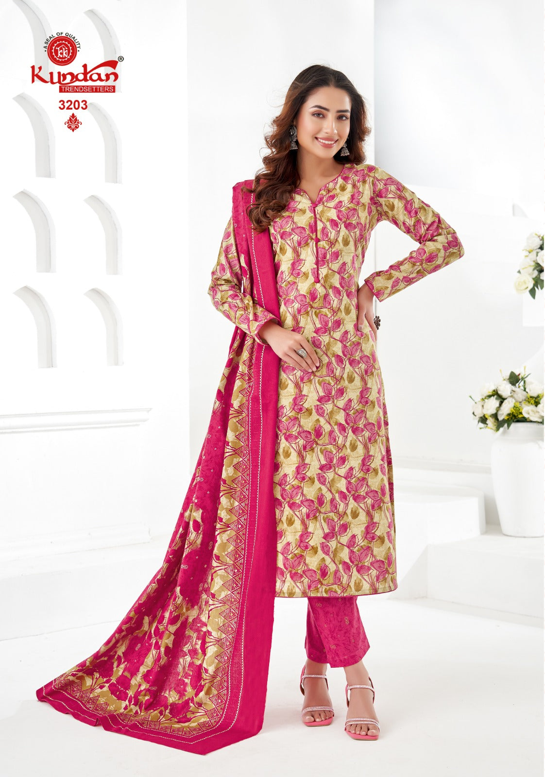 K4U Vol 32 Kundan Cotton Dress Material Wholesaler India