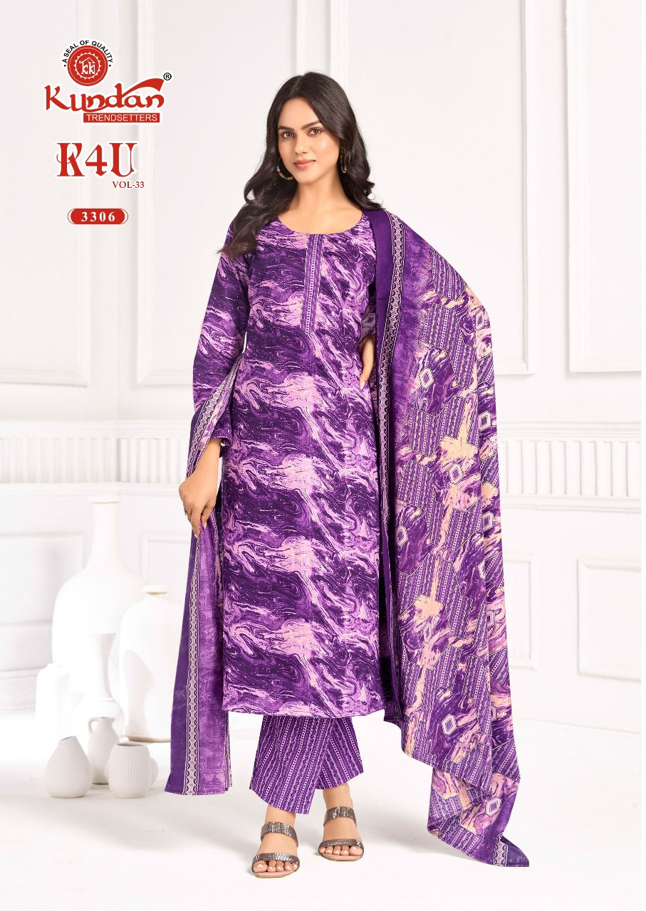 K4U Vol 33 Kundan Pure Cotton Readymade Cotton Pant Suits Manufacturer