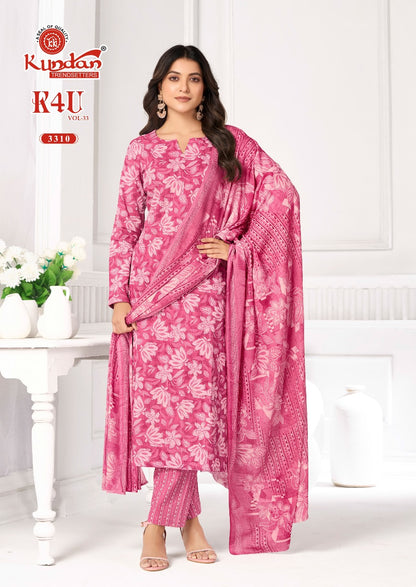 K4U Vol 33 Kundan Pure Cotton Readymade Cotton Pant Suits Manufacturer