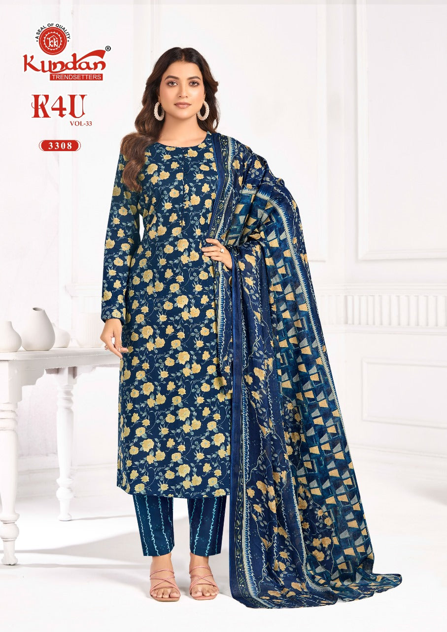 K4U Vol 33 Kundan Pure Cotton Readymade Cotton Pant Suits Manufacturer