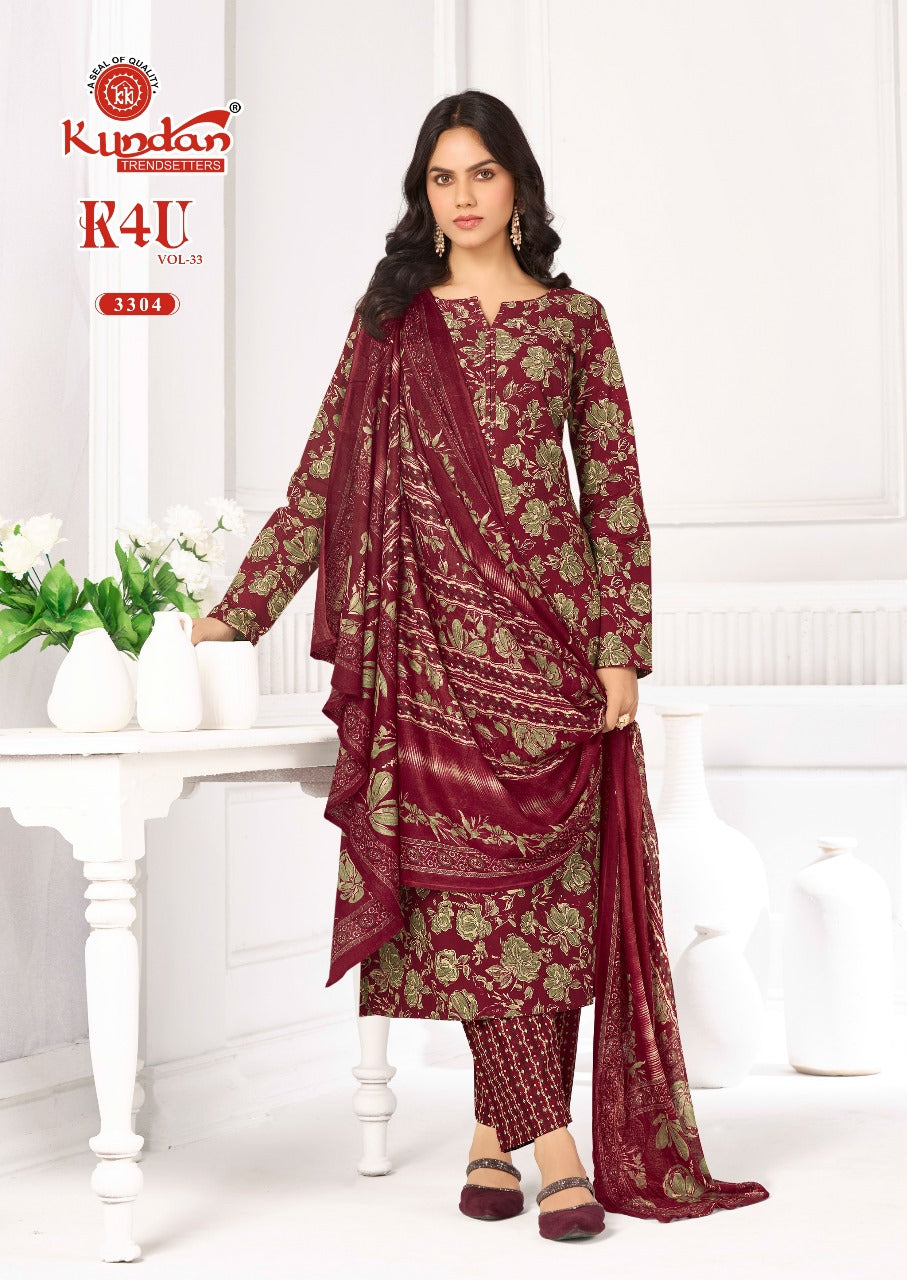 K4U Vol 33 Kundan Pure Cotton Readymade Cotton Pant Suits Manufacturer