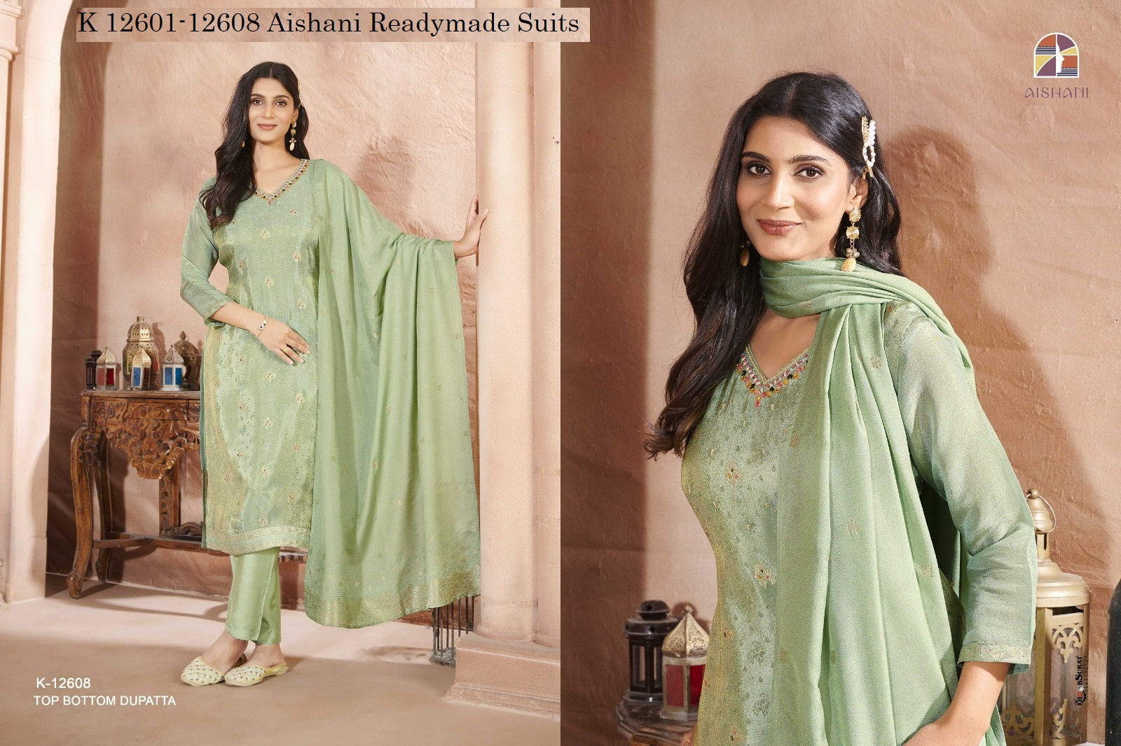 K 12601-12608 Aishani Pure Readymade Suits Manufacturer India