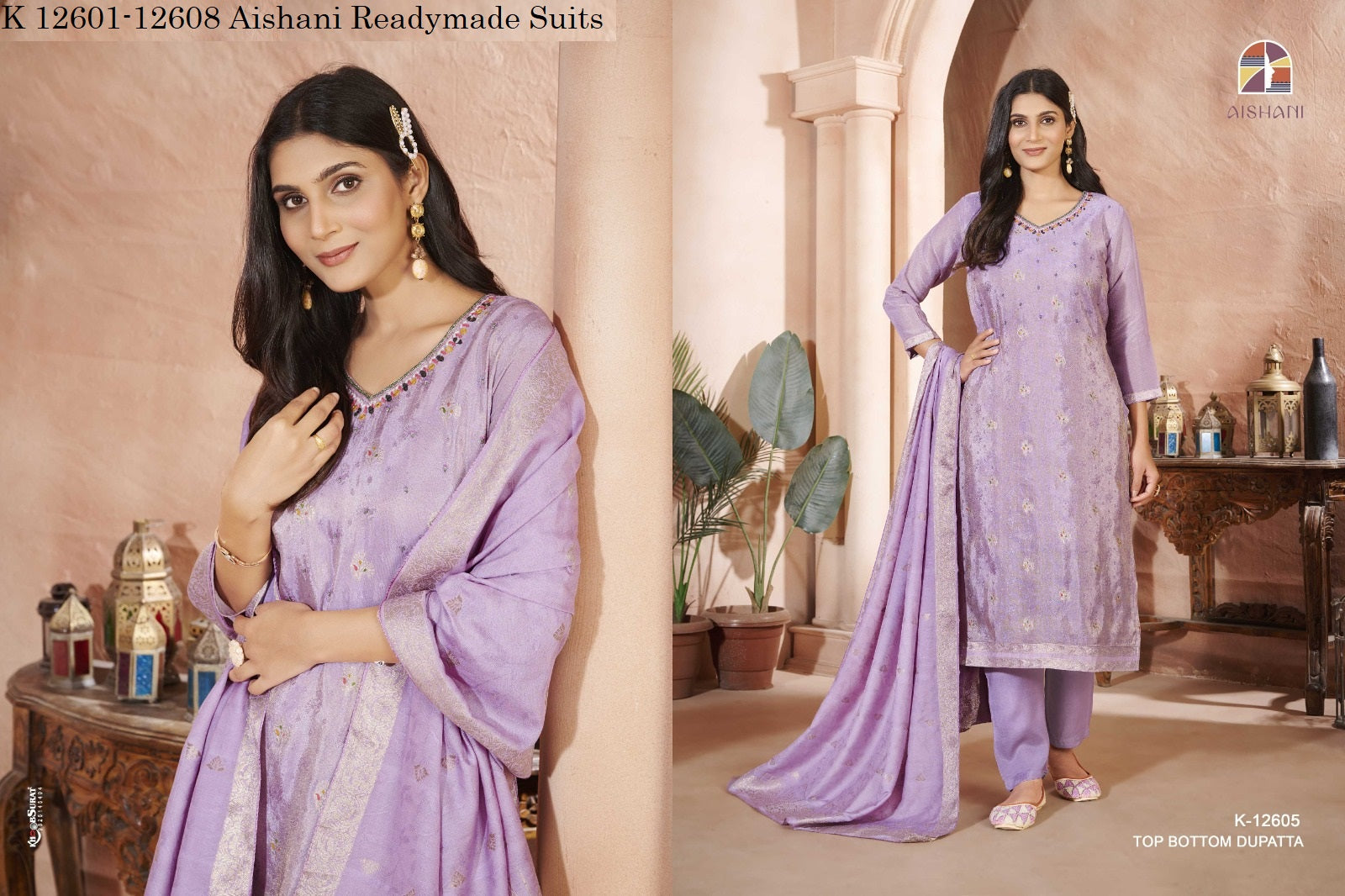 K 12601-12608 Aishani Pure Readymade Suits Manufacturer India