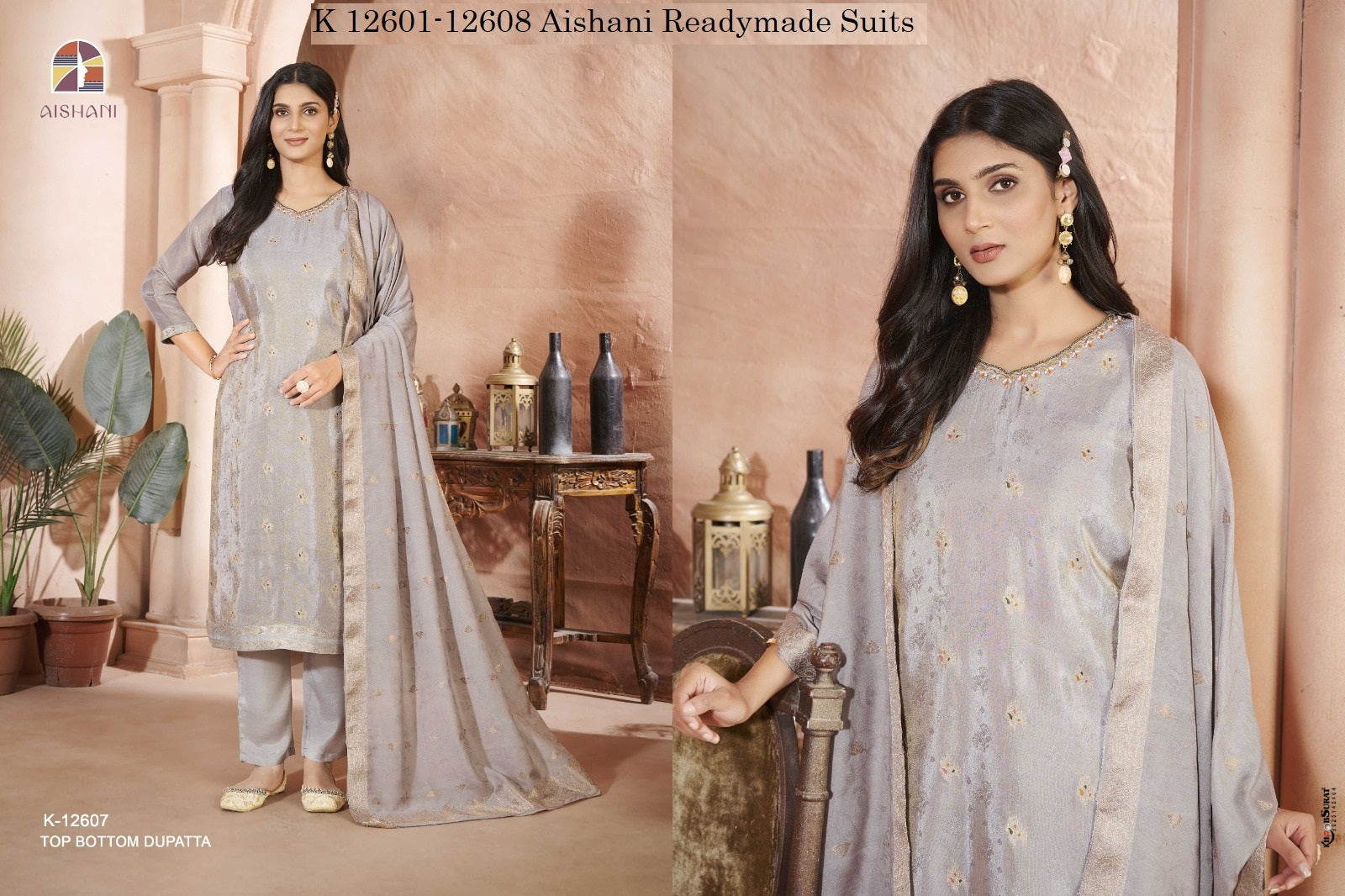 K 12601-12608 Aishani Pure Readymade Suits Manufacturer India