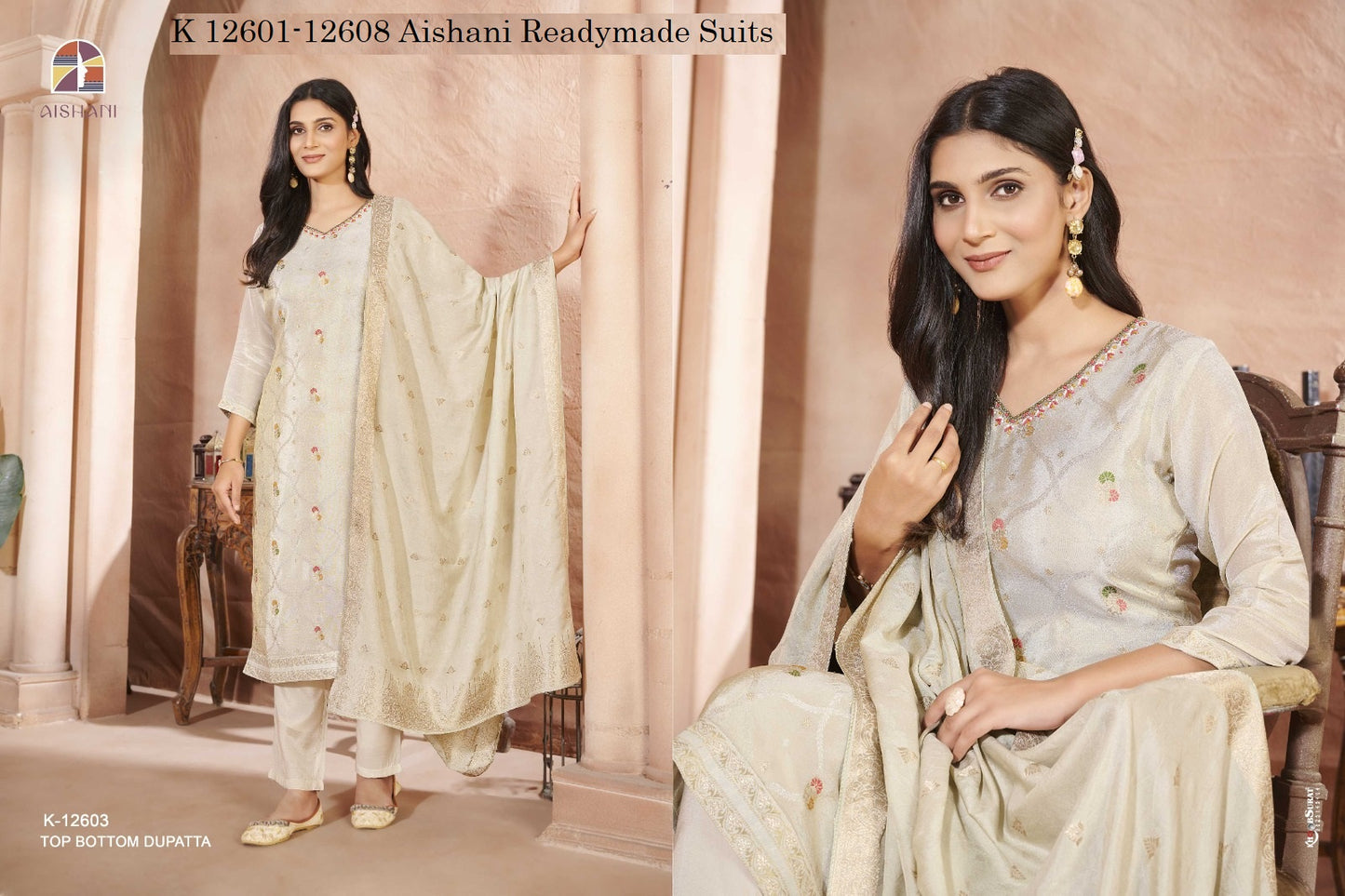 K 12601-12608 Aishani Pure Readymade Suits Manufacturer India