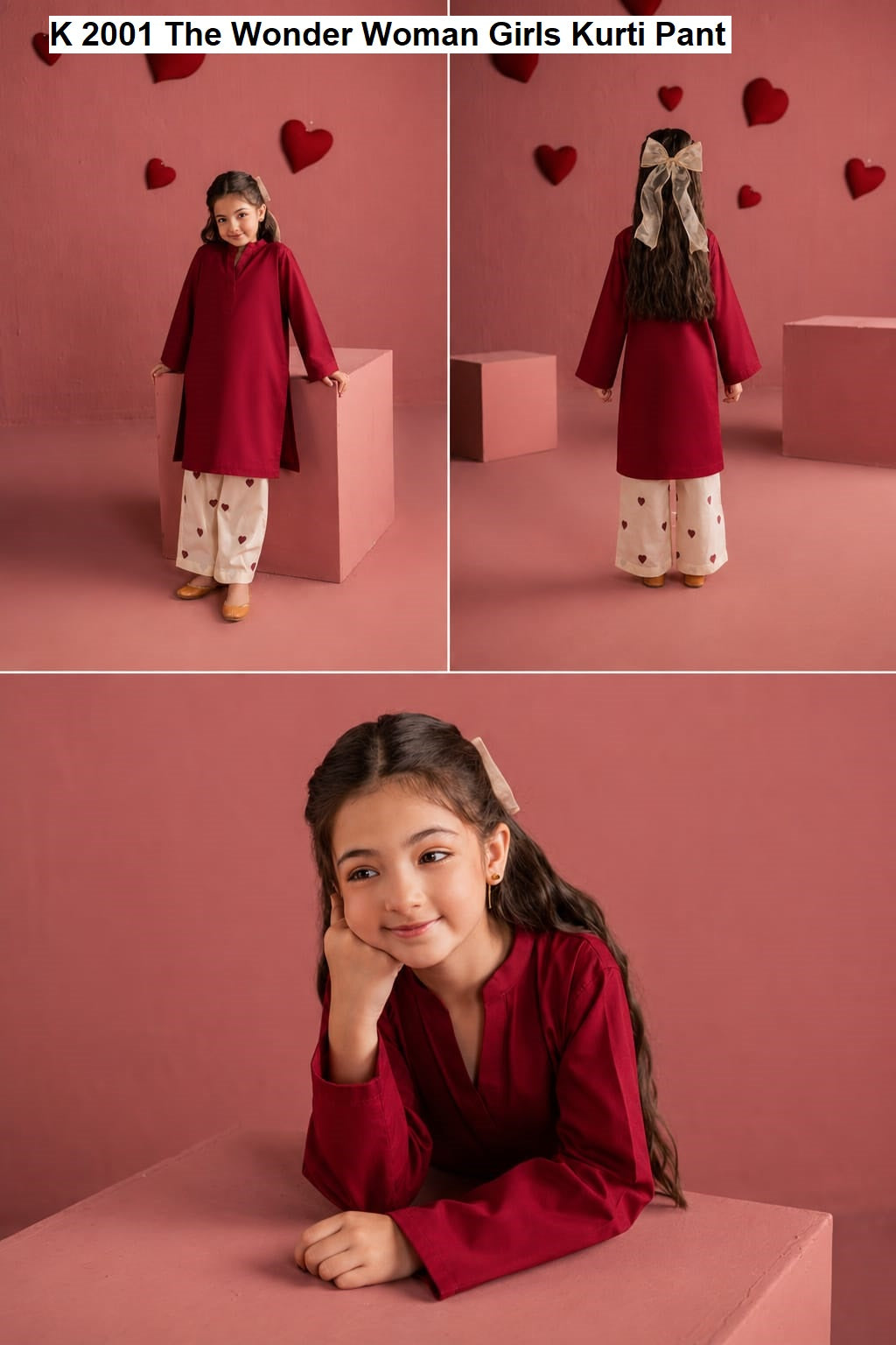 K 2001 The Wonder Woman Rayon Girls Kurti Pant Exporter Ahmedabad