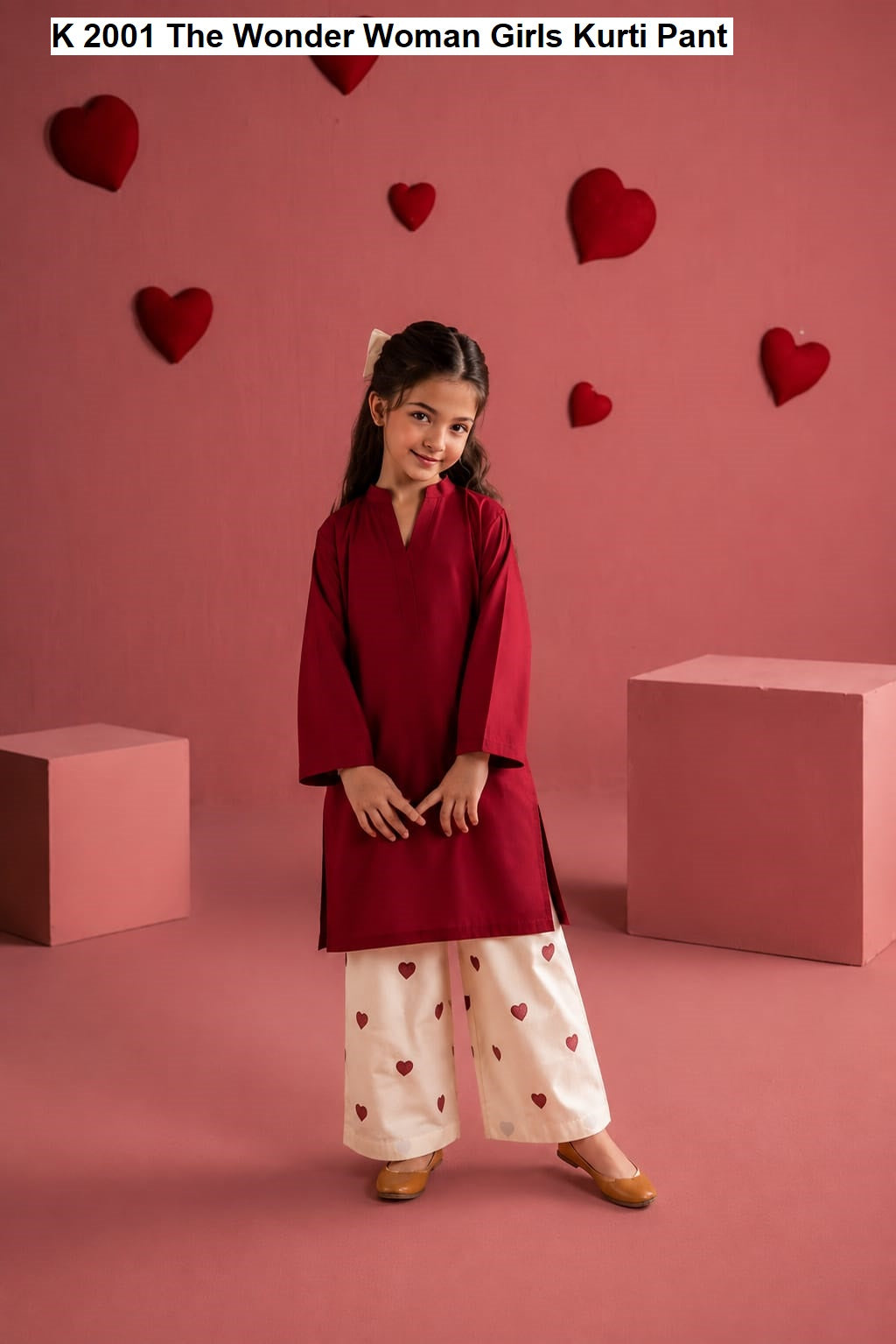 K 2001 The Wonder Woman Rayon Girls Kurti Pant Exporter Ahmedabad