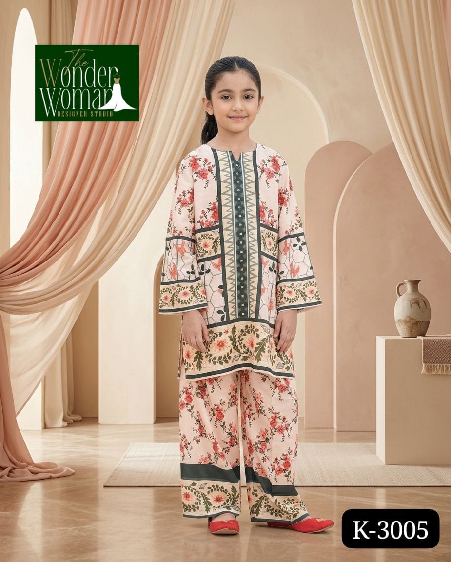 K 3005-1008-3007-2104-2115-3006 The Wonder Woman Mal Satin Girls Co Ord Set Exporter Ahmedabad