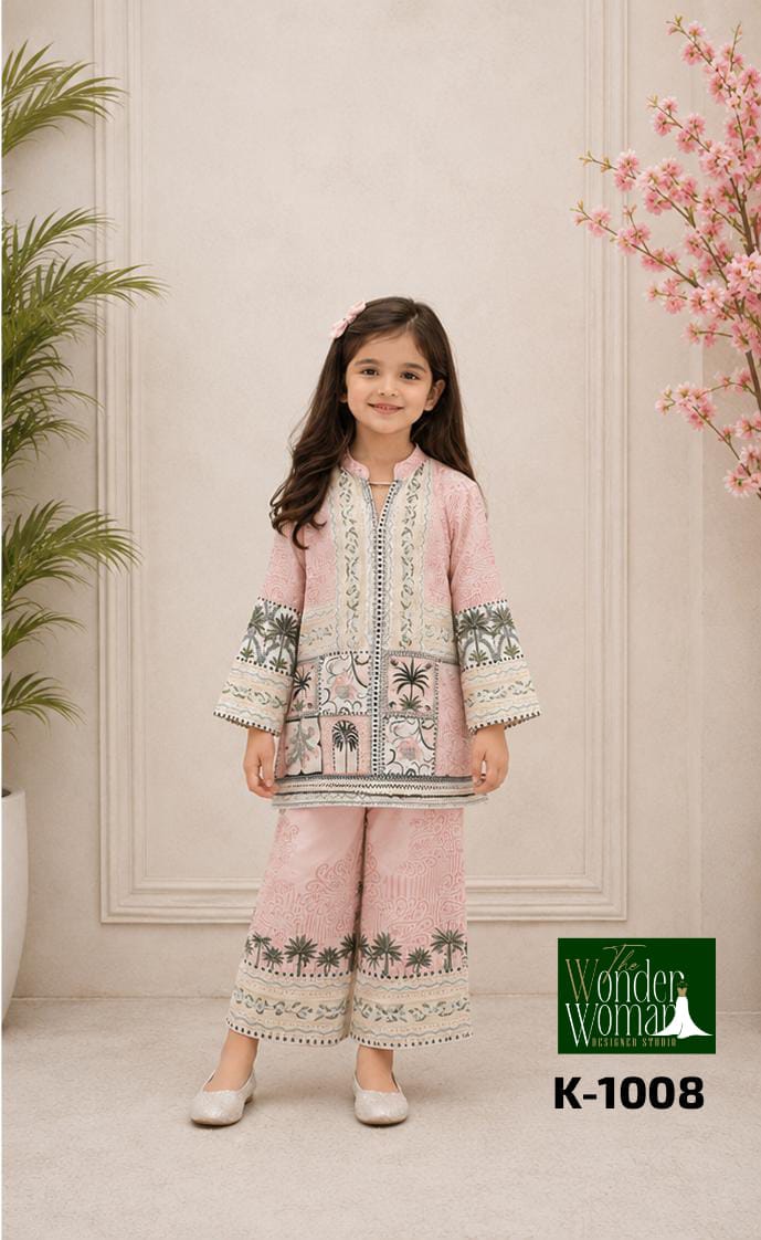 K 3005-1008-3007-2104-2115-3006 The Wonder Woman Mal Satin Girls Co Ord Set Exporter Ahmedabad