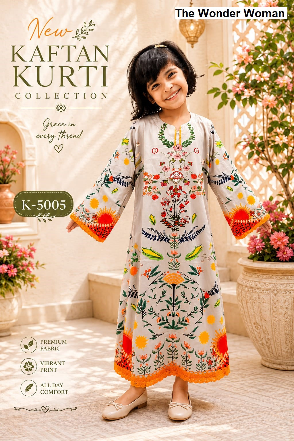 K 5003 To 5008 The Wonder Woman Mal Satin Girls Kaftan Manufacturer Gujarat