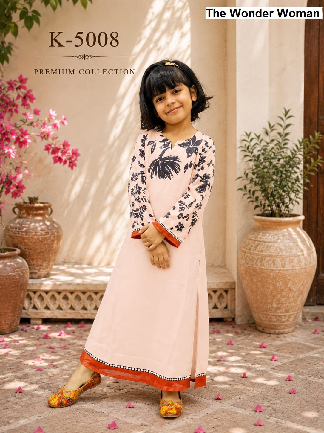 K 5003 To 5008 The Wonder Woman Mal Satin Girls Kaftan Manufacturer Gujarat